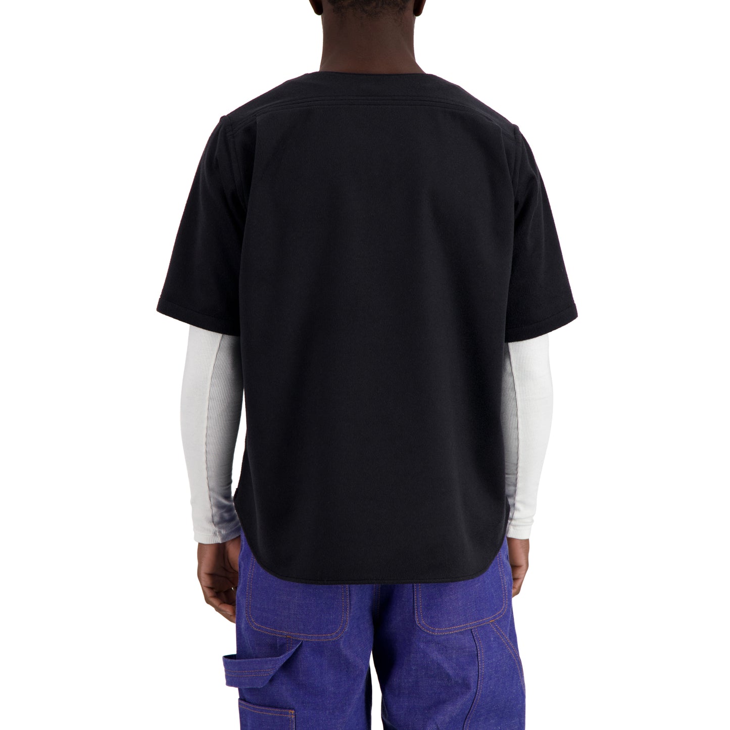 Mike Short Sleeve Baseball Shirt Cashmere Midnight Blue