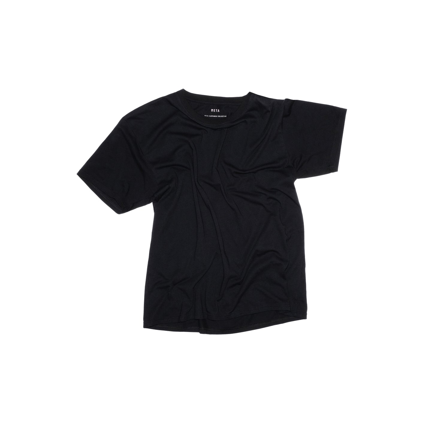 Peter Jersey Cotton T Shirt Black