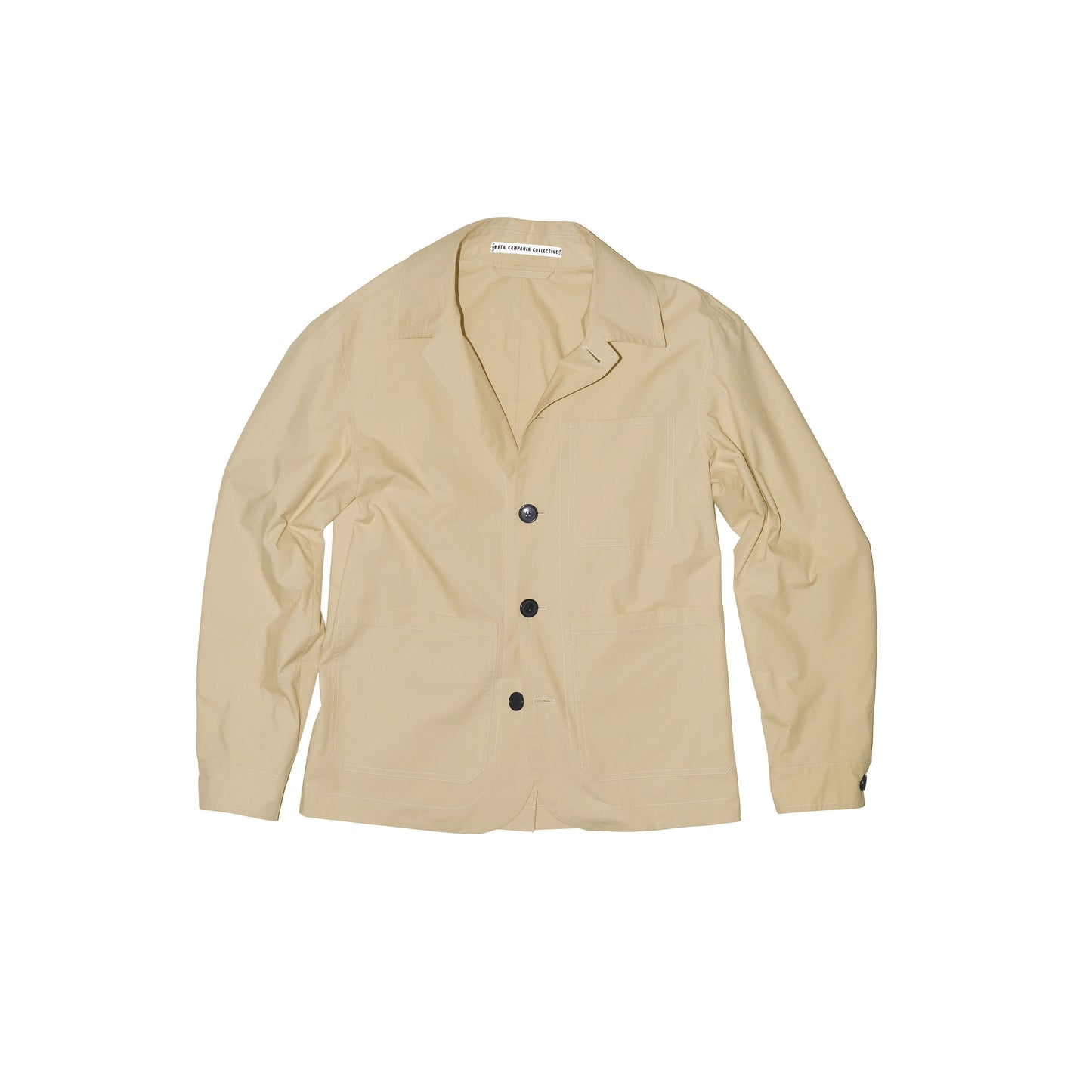 Julian Selflined Cotton Shirt Jacket Beige