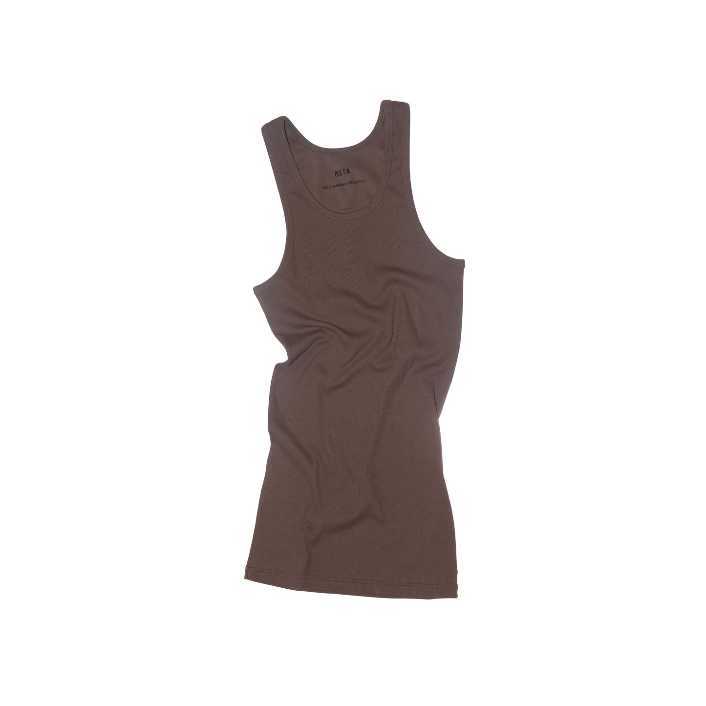 Francis Jersey Rib Tank Top Dark Chocolate Brown