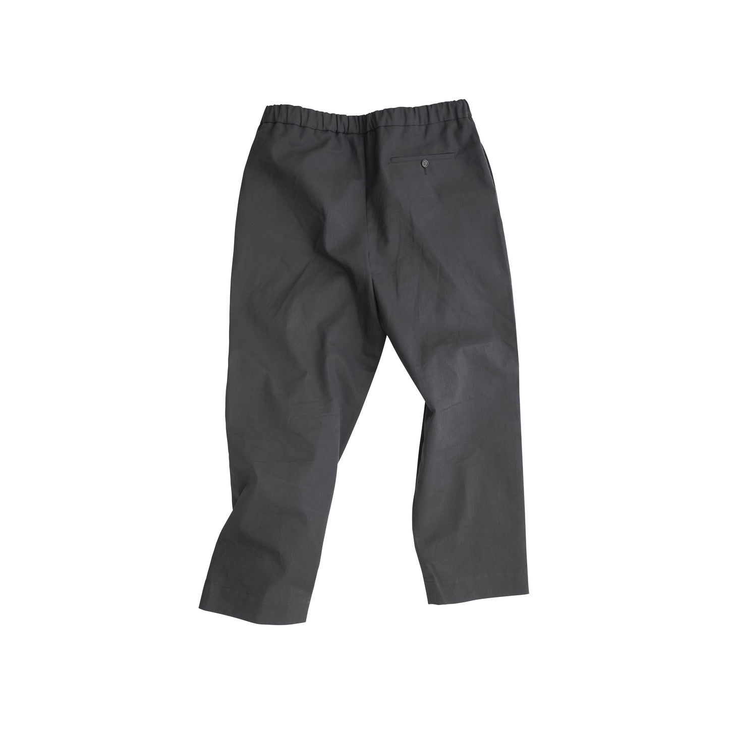 Ed Unlined Heavy Cotton Drawstring Trousers Black