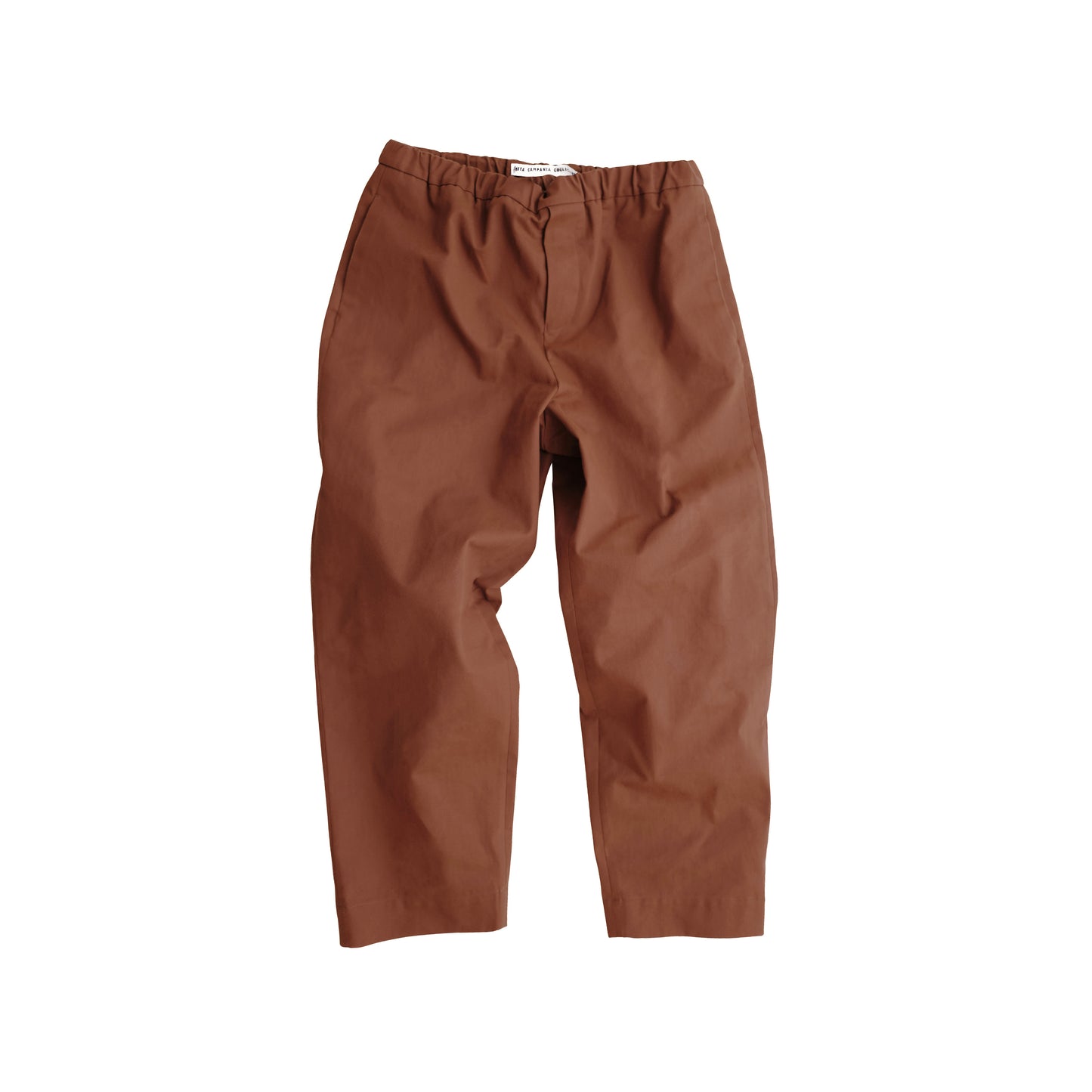 Ed Unlined Drawstring Trousers Rust Brown