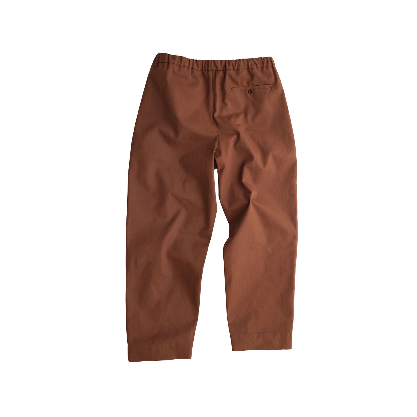 Ed Unlined Drawstring Trousers Rust Brown