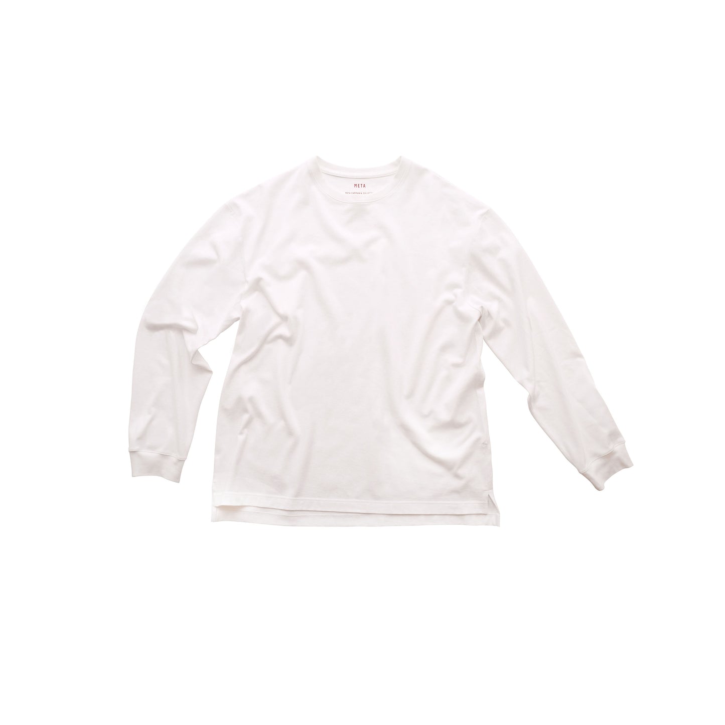 Robert Long Sleeve Cotton T Shirt White