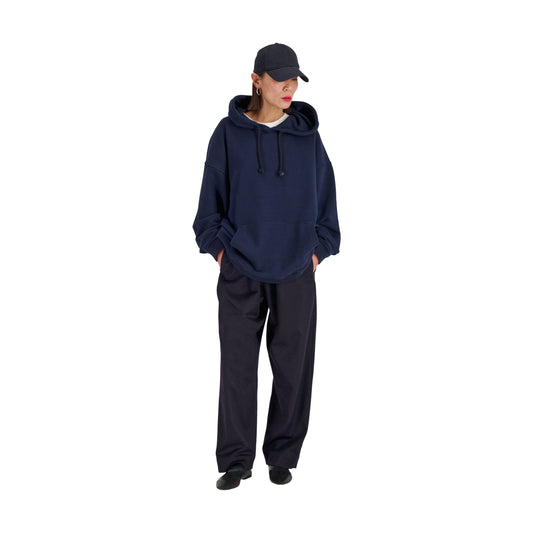 Joseph Jersey Cotton Hoodie Midnight Blue