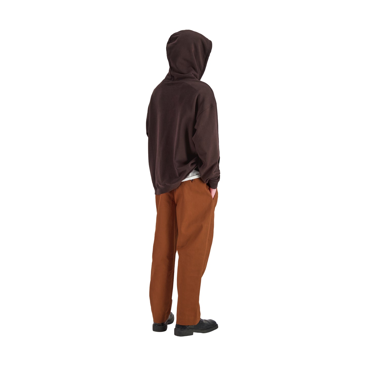 Joseph Jersey Cotton Hoodie Dark Chocolate Brown