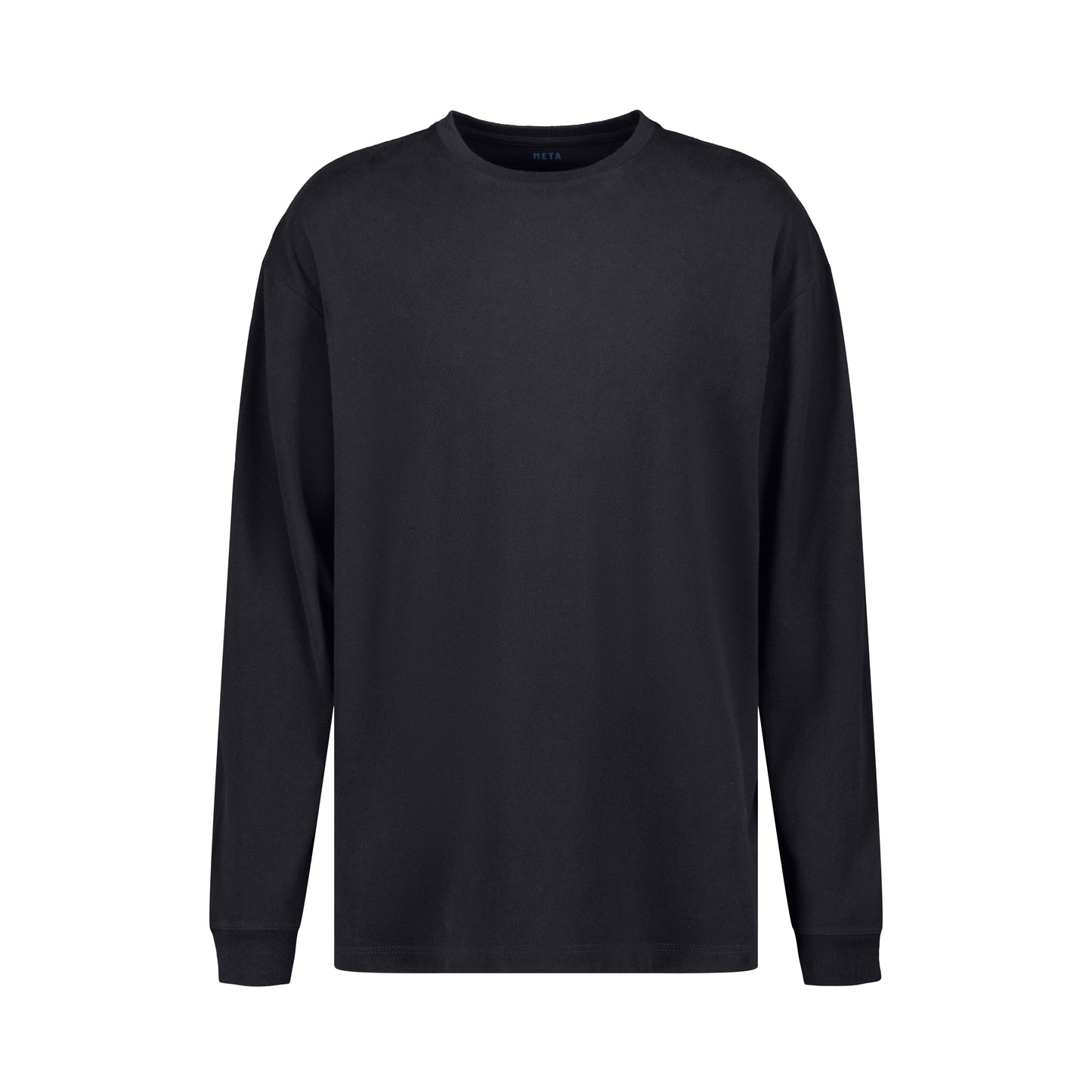 Robert Long Sleeve Cotton T Shirt Black