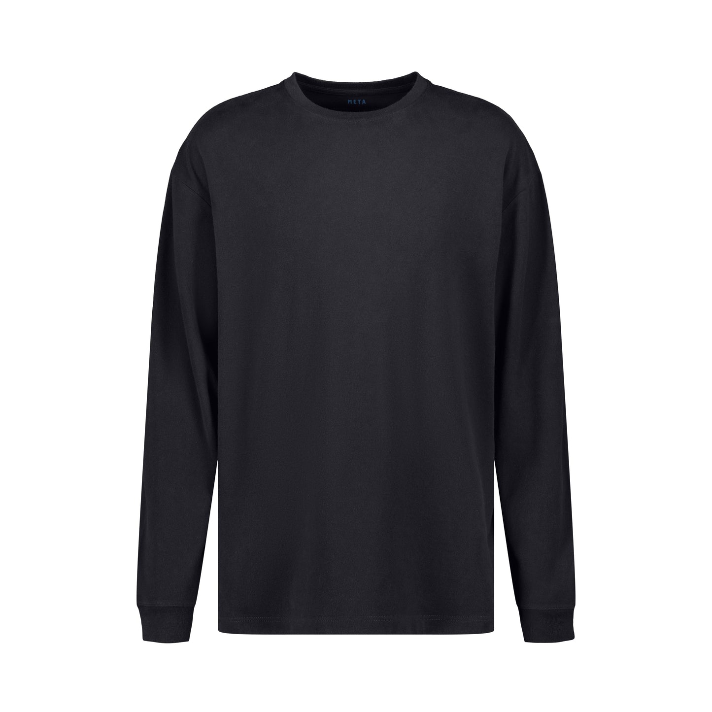 Robert Long Sleeve Cotton T Shirt Black