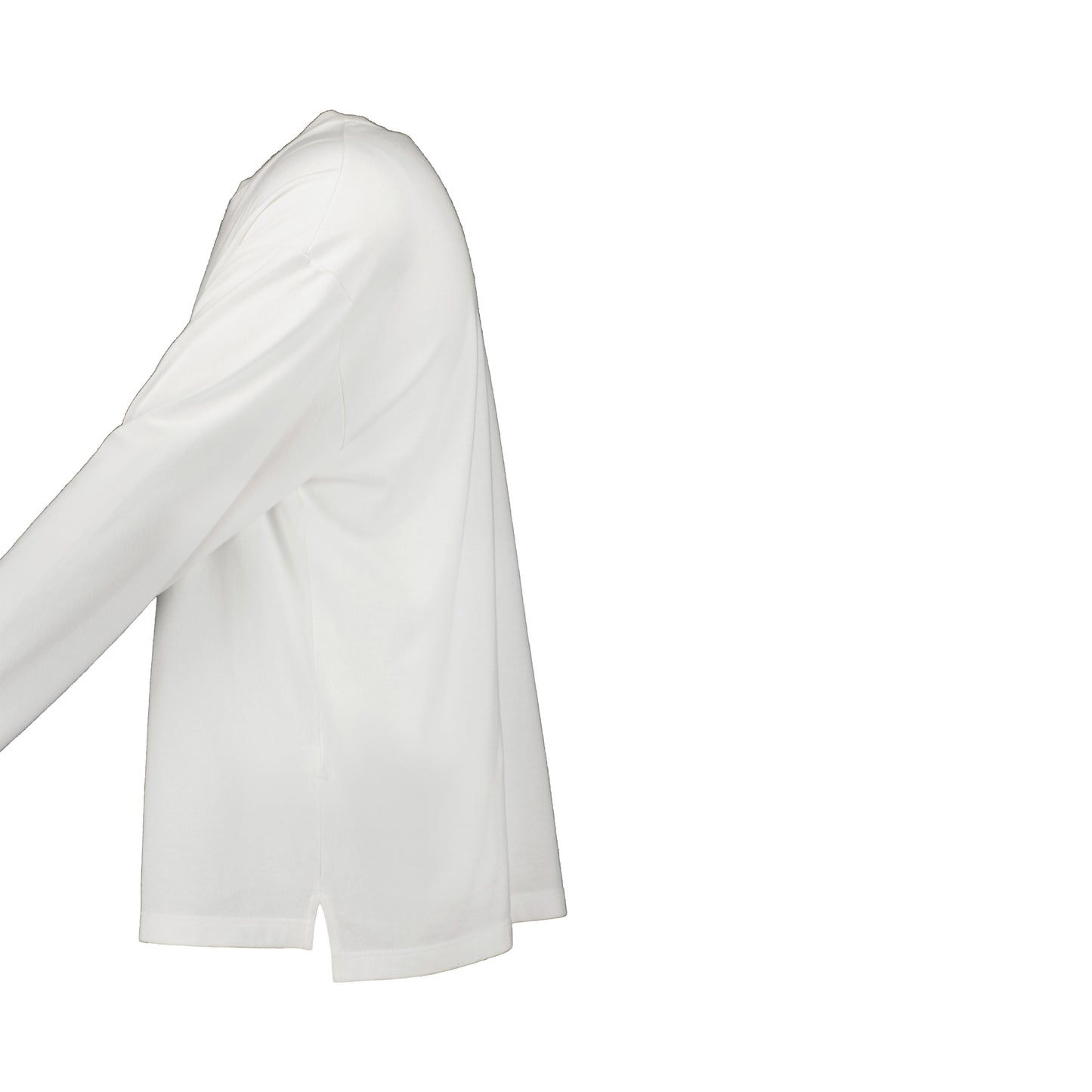 Robert Long Sleeve Cotton T Shirt White