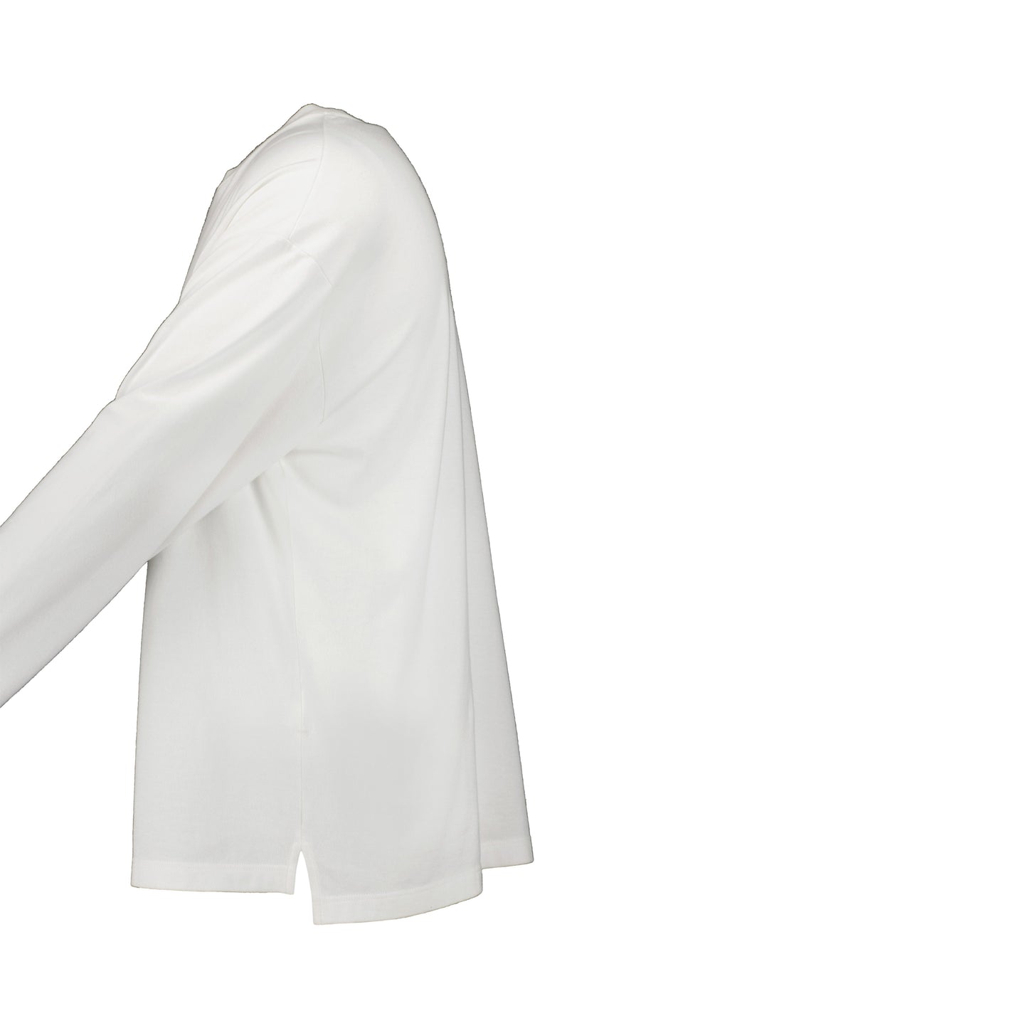 Robert Long Sleeve Cotton T Shirt White
