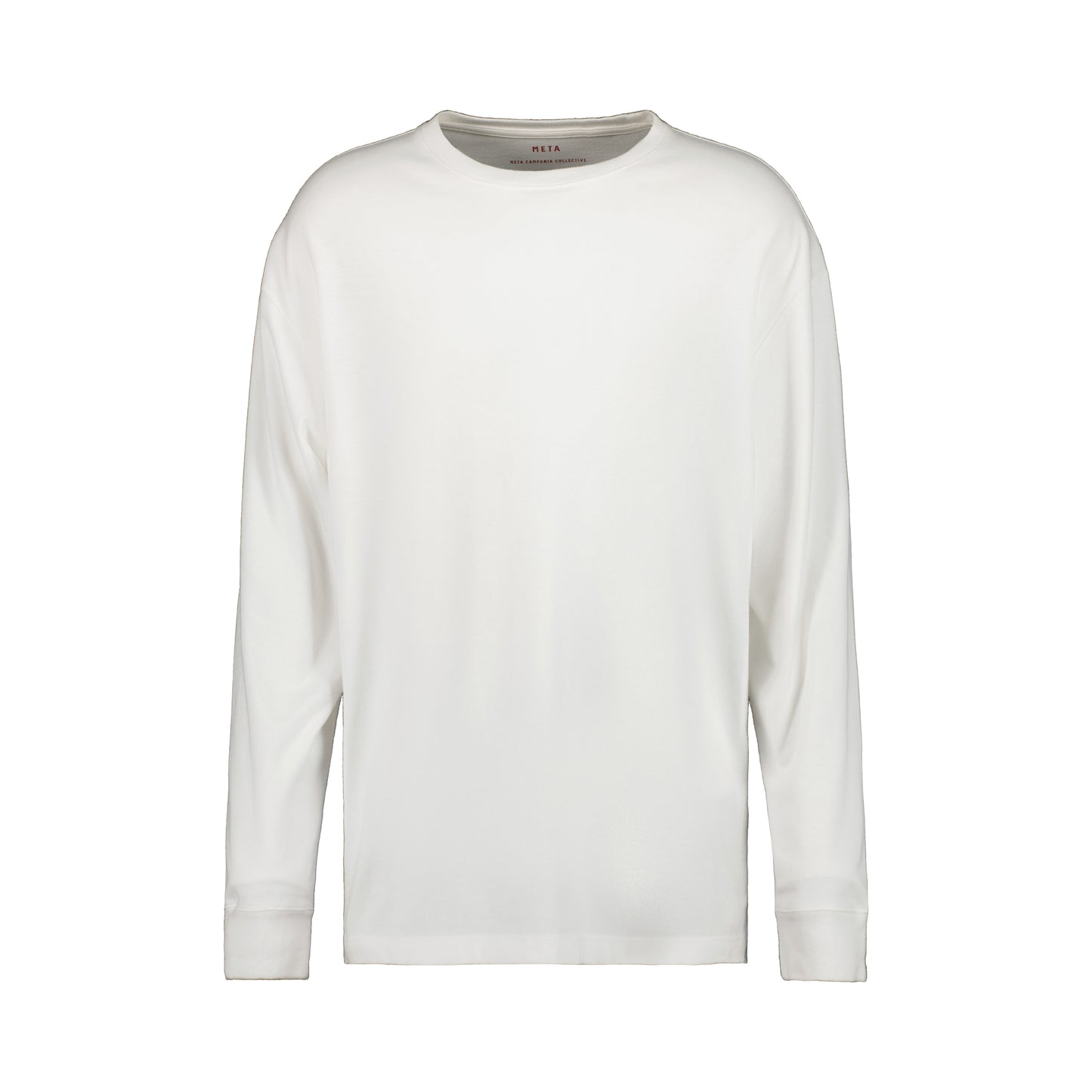 Robert Long Sleeve Cotton T Shirt White
