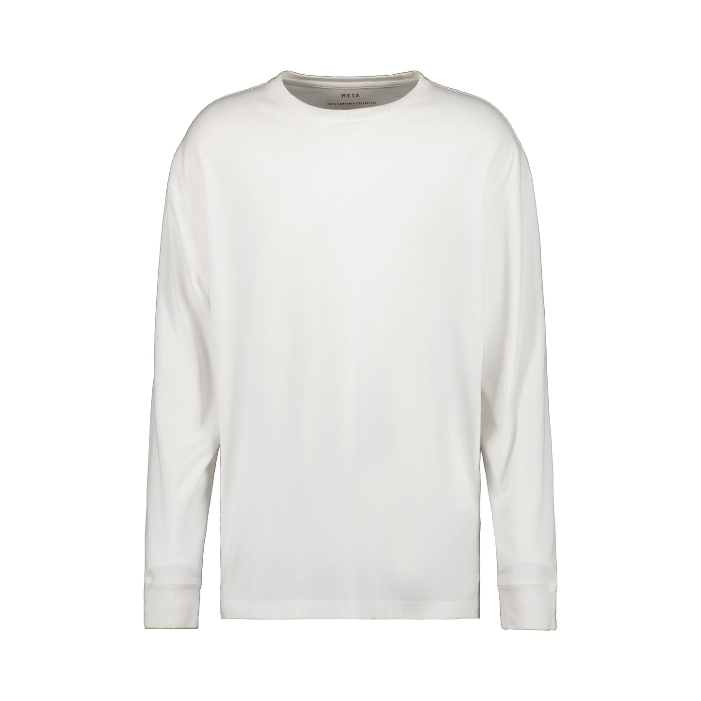 Robert Long Sleeve Cotton T Shirt White