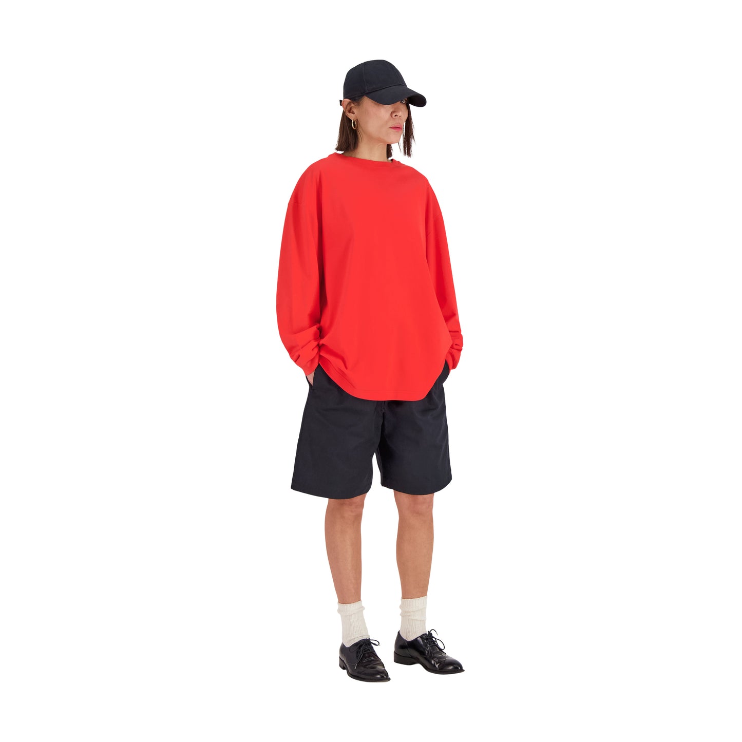 Robert Long Sleeve Cotton T Shirt Red