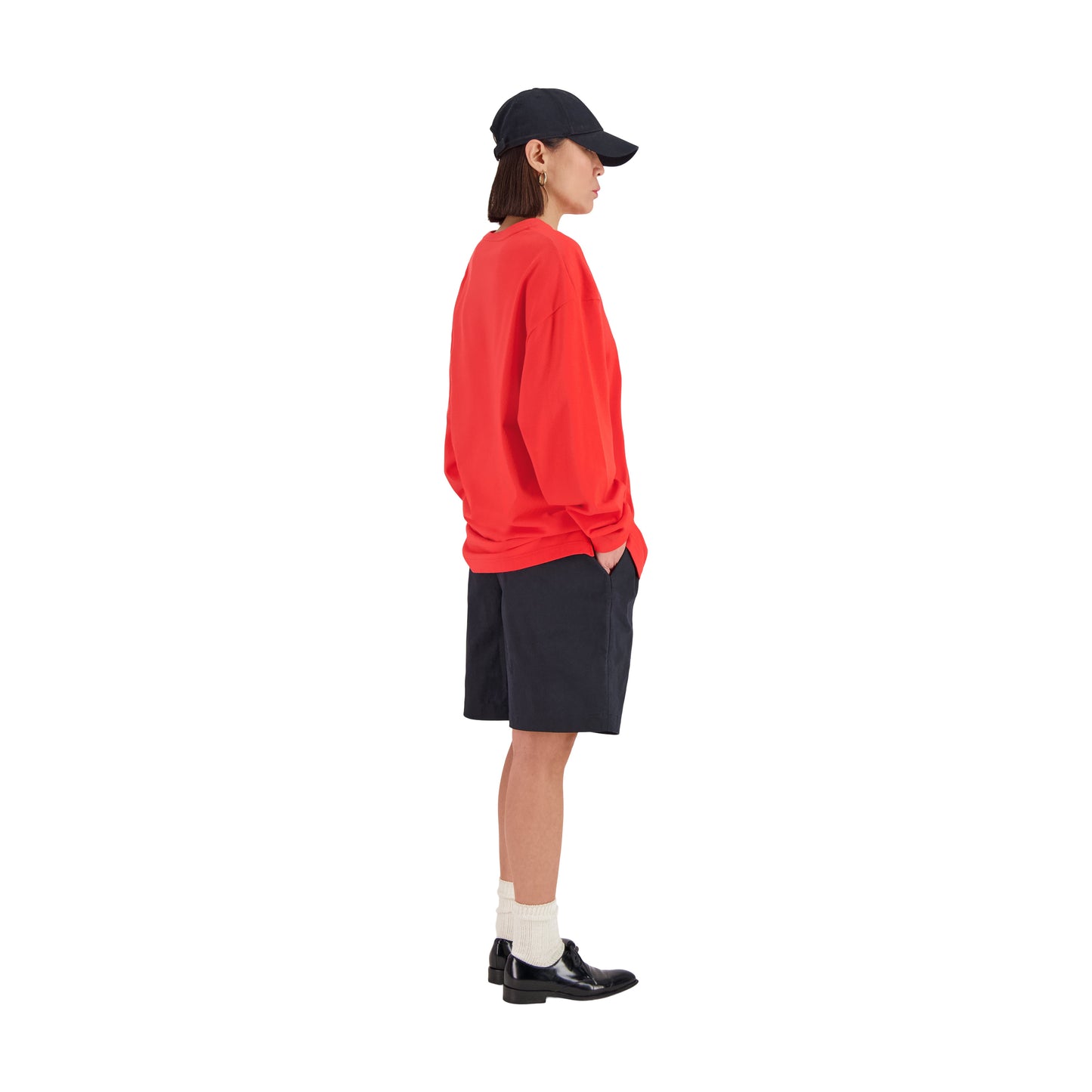 Robert Long Sleeve Cotton T Shirt Red