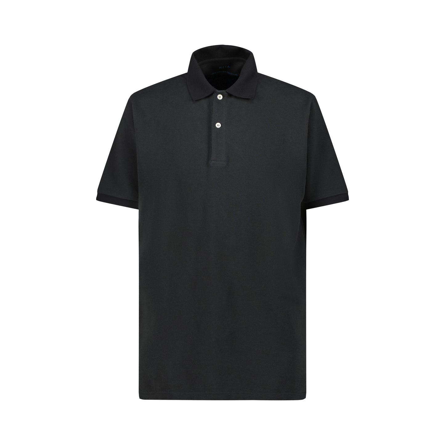 Frank Jersey Cotton Piquet Polo Black