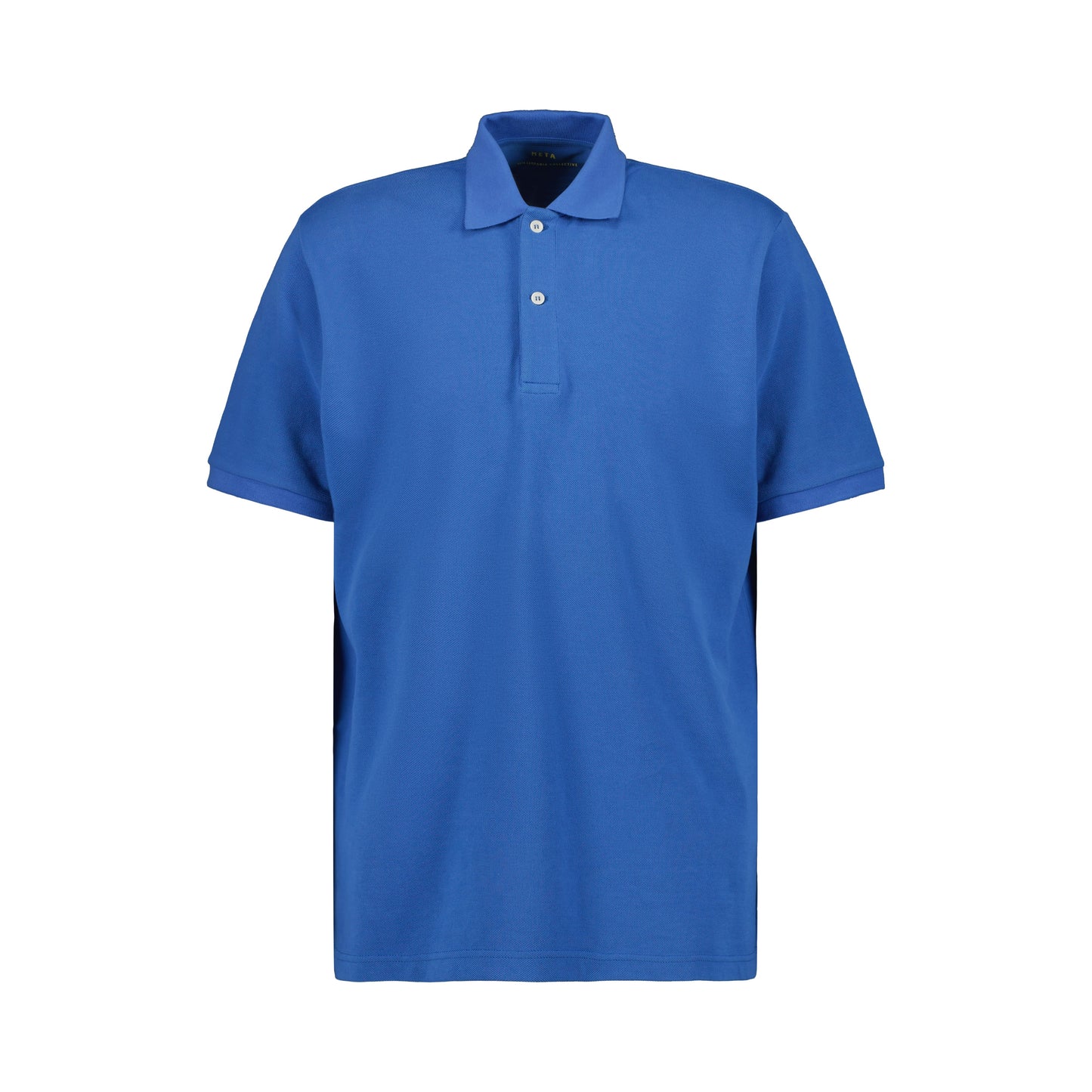 Frank Jersey Cotton Piquet Polo Meta Blue