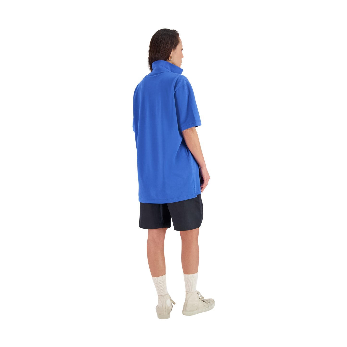 Frank Jersey Cotton Piquet Polo Meta Blue