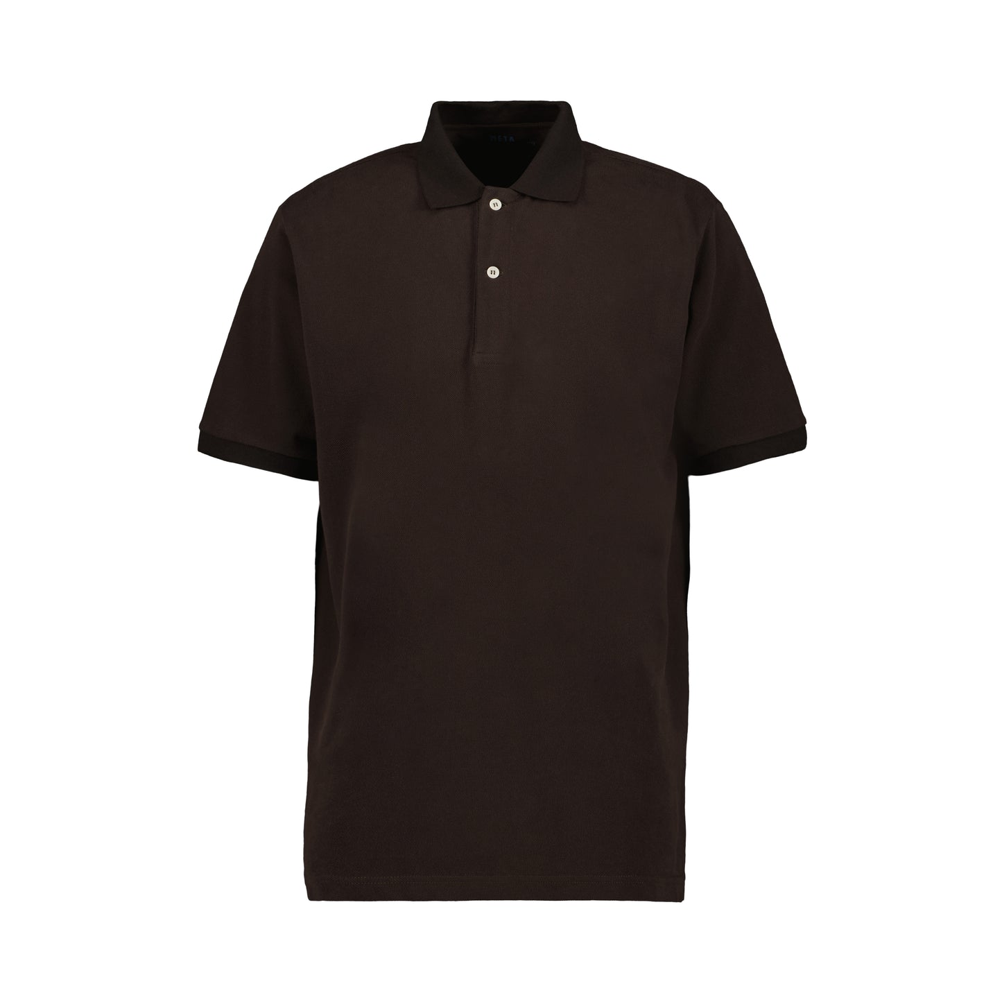 Frank Jersey Cotton Piquet Polo Dark Chocolate Brown