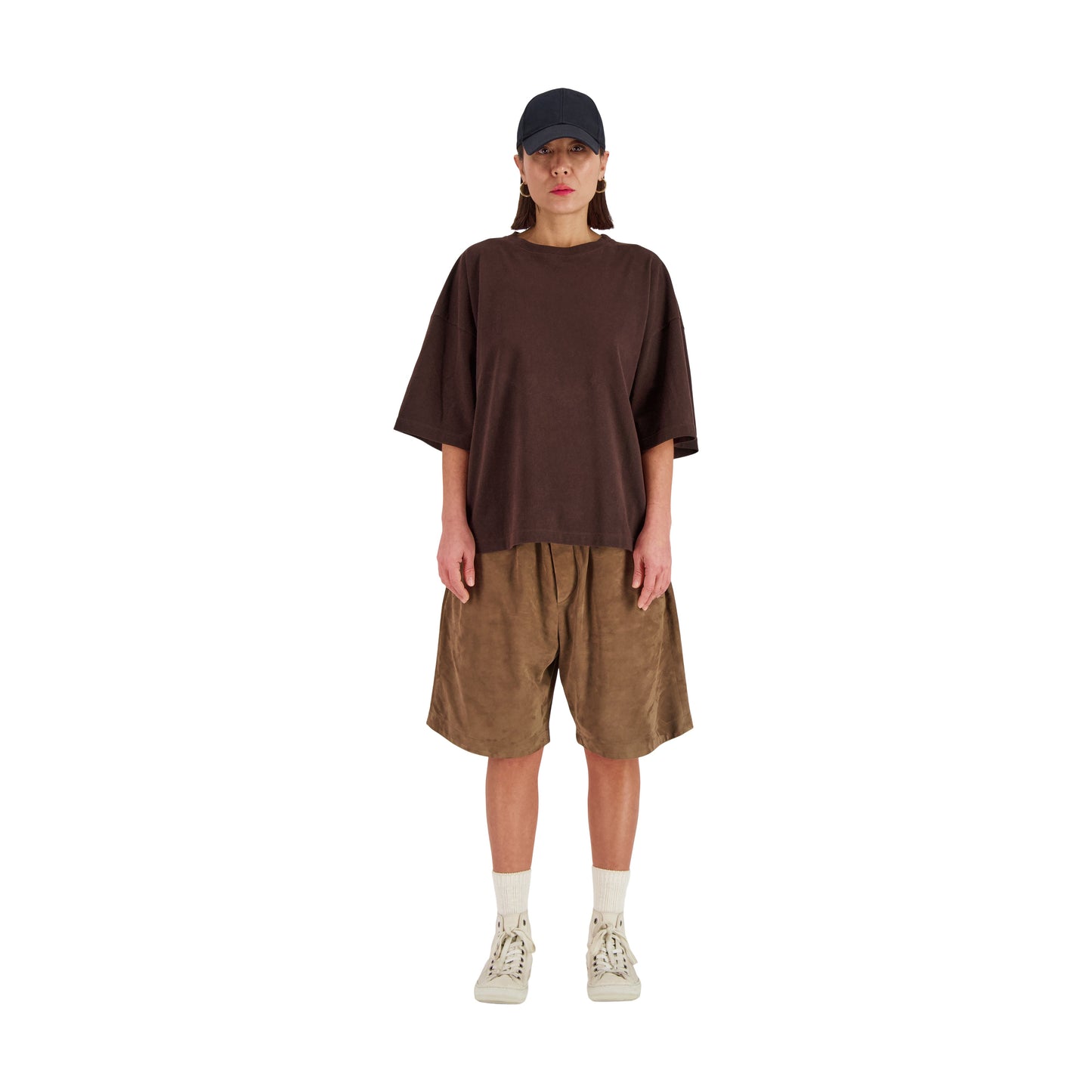 Nat Jersey Cotton Surfer T Shirt Dark Chocolate Brown