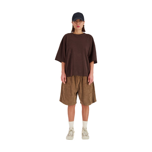 Nat Jersey Cotton Surfer T Shirt Dark Chocolate Brown