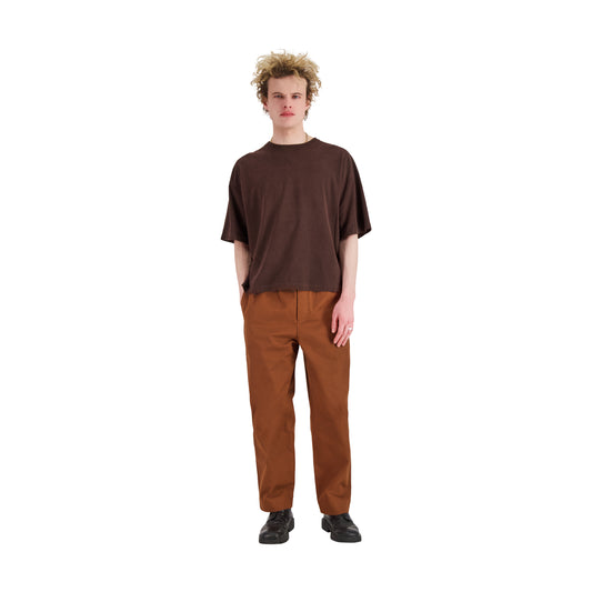 Nat Jersey Cotton Surfer T Shirt Dark Chocolate Brown
