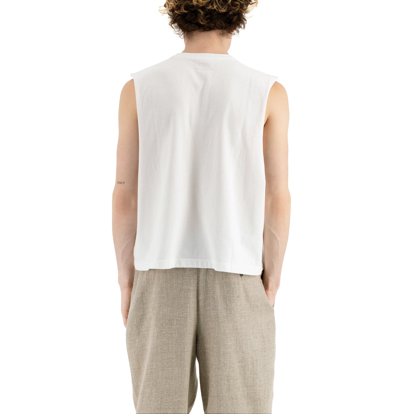 Nat Tank Jersey Cotton Surfer T Shirt White