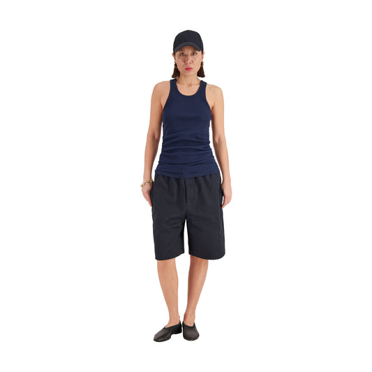 Francis Jersey Rib Tank Top Midnight Blue