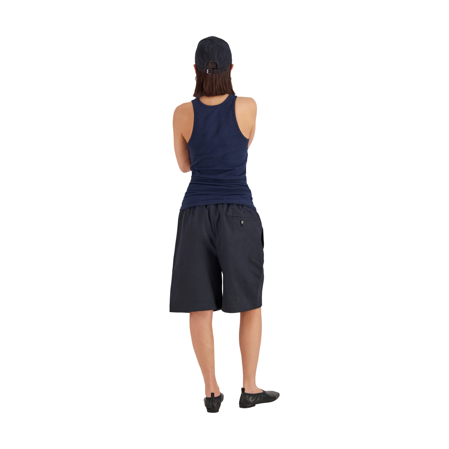 Francis Jersey Rib Tank Top Midnight Blue