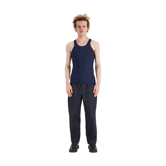 Francis Jersey Rib Tank Top Midnight Blue