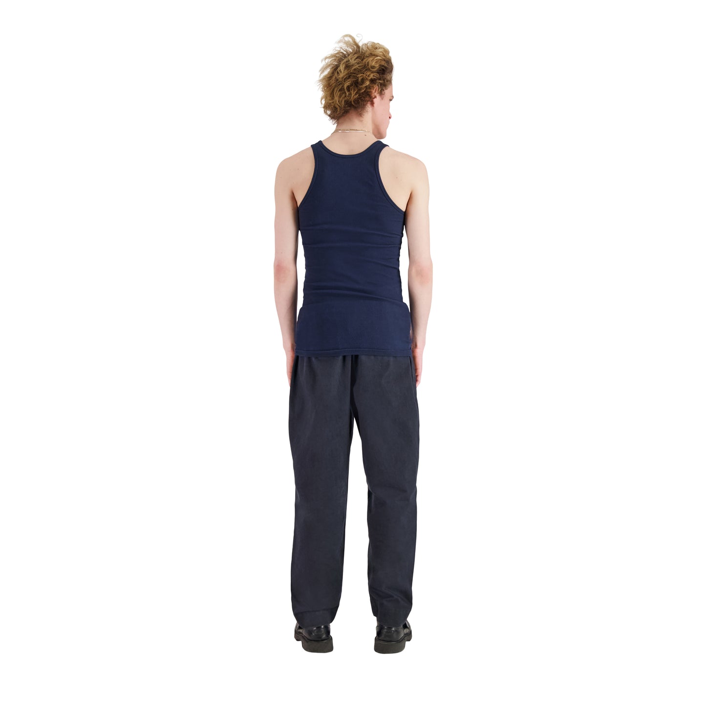 Francis Jersey Rib Tank Top Midnight Blue
