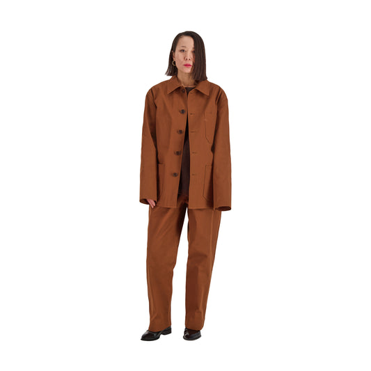 Bill Unlined Workwear Jacket Rust Brown