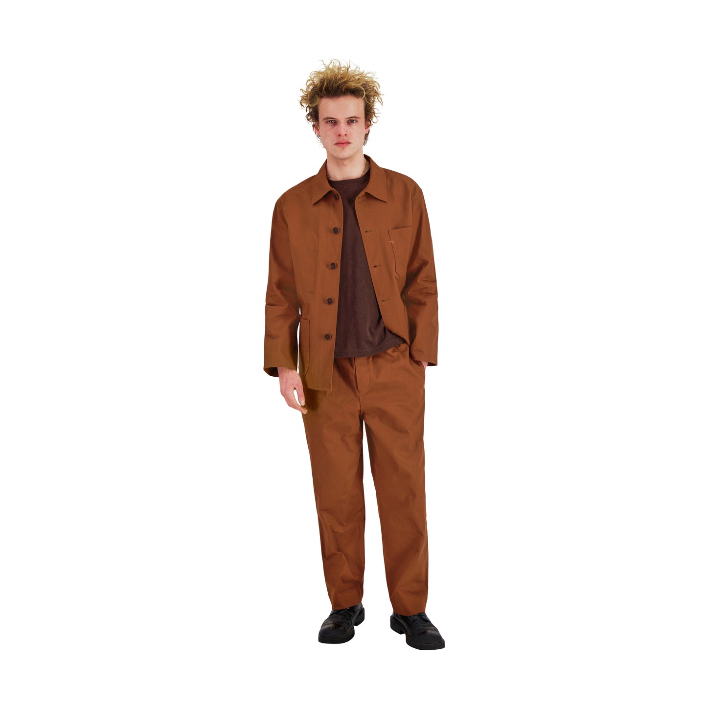 Bill Unlined Workwear Jacket Rust Brown