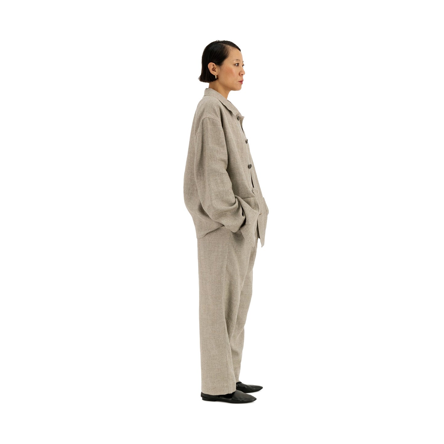 Bill Unlined Workwear Jacket Beige Grey