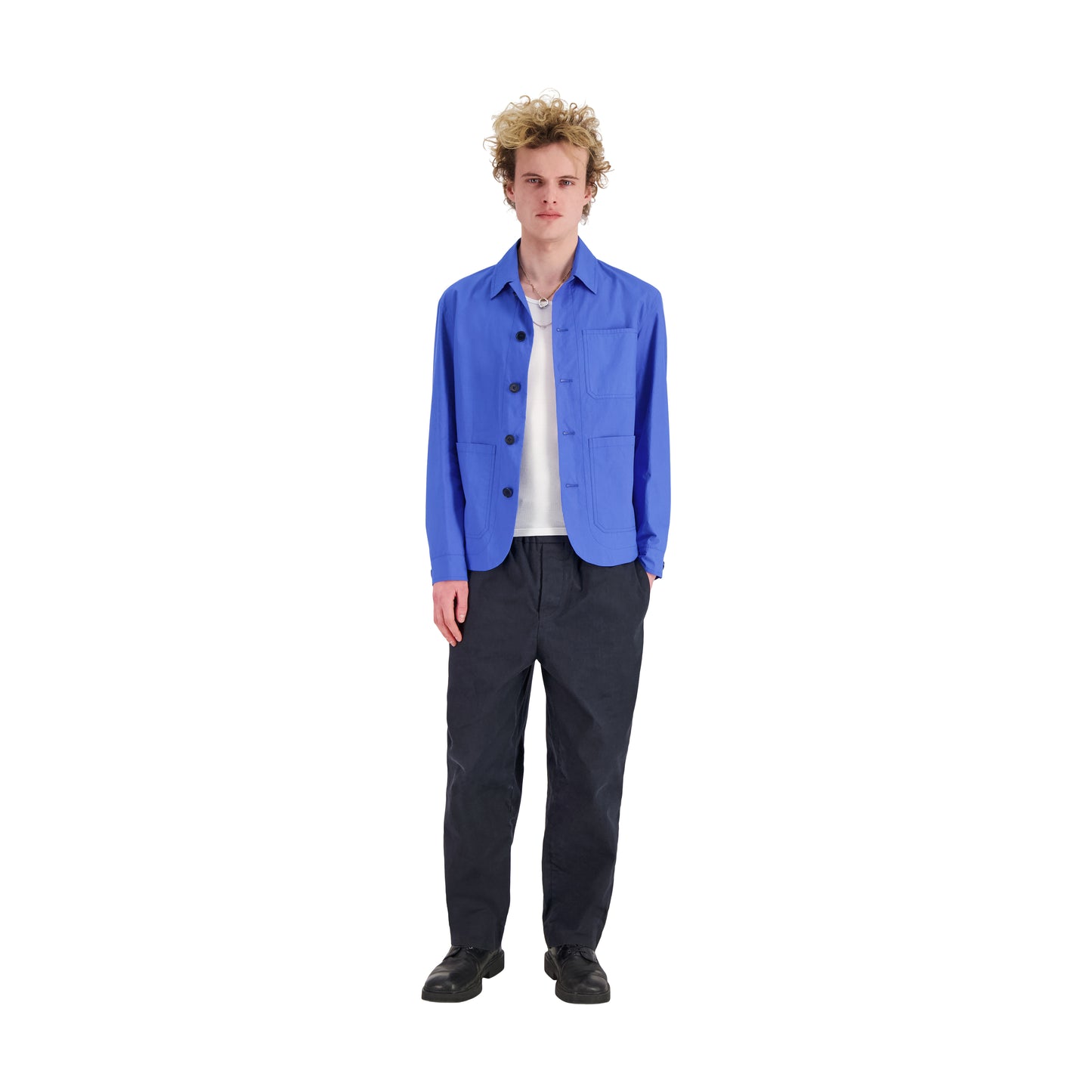 Julian Selflined Shirt Jacket Meta Blue