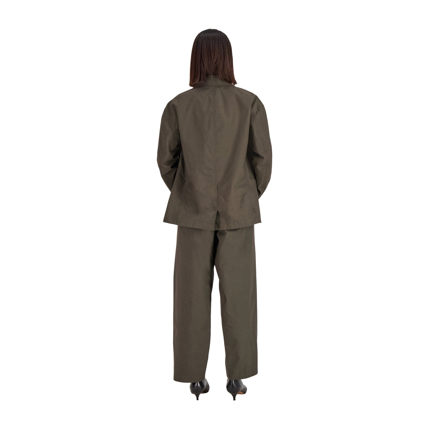 Julian Selflined Shirt Jacket Dark Khaki Brown