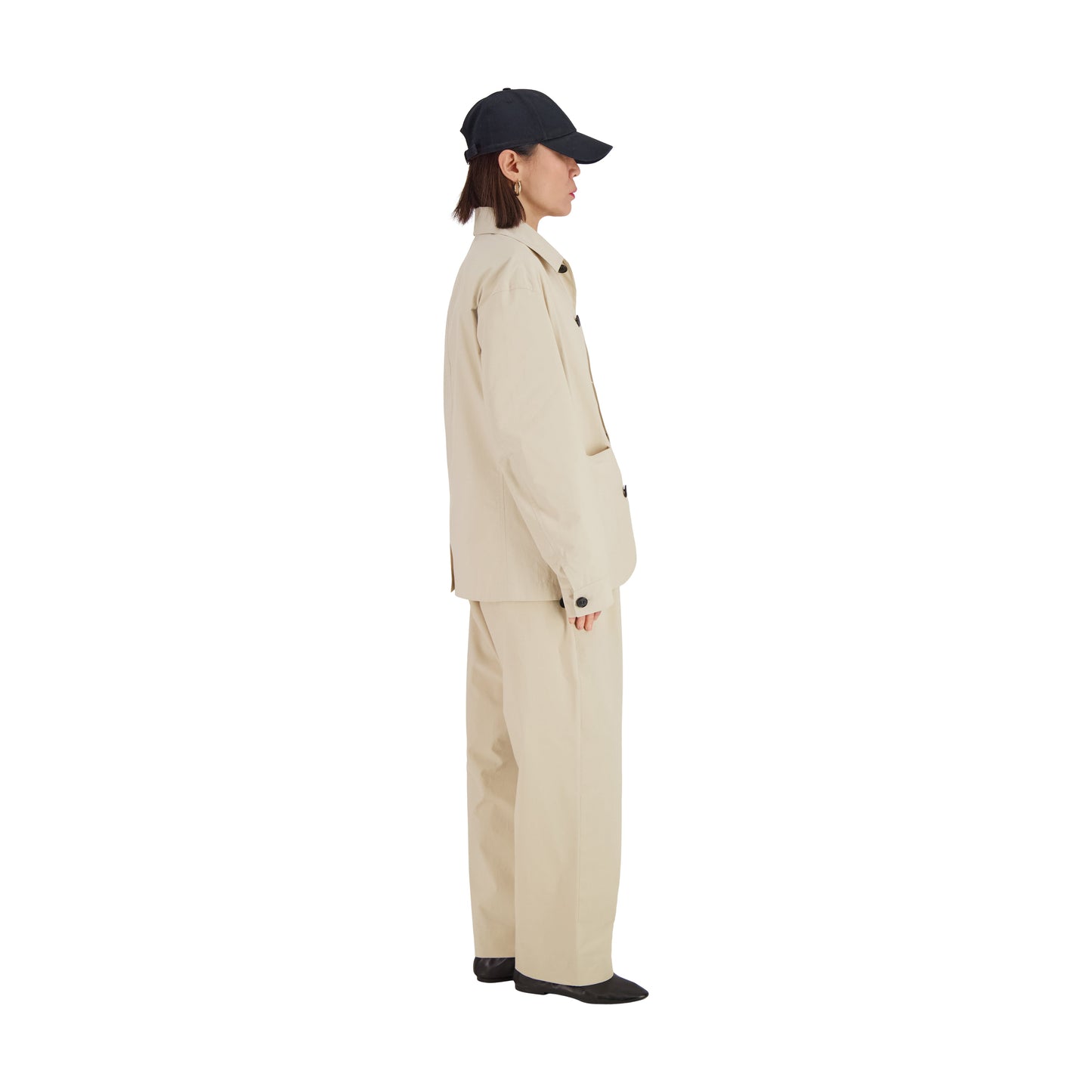 Julian Selflined Cotton Shirt Jacket Beige