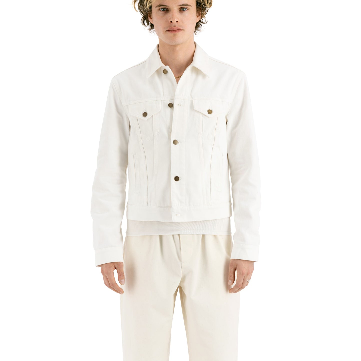 Lilo Unlined Trucker Denim Jacket White