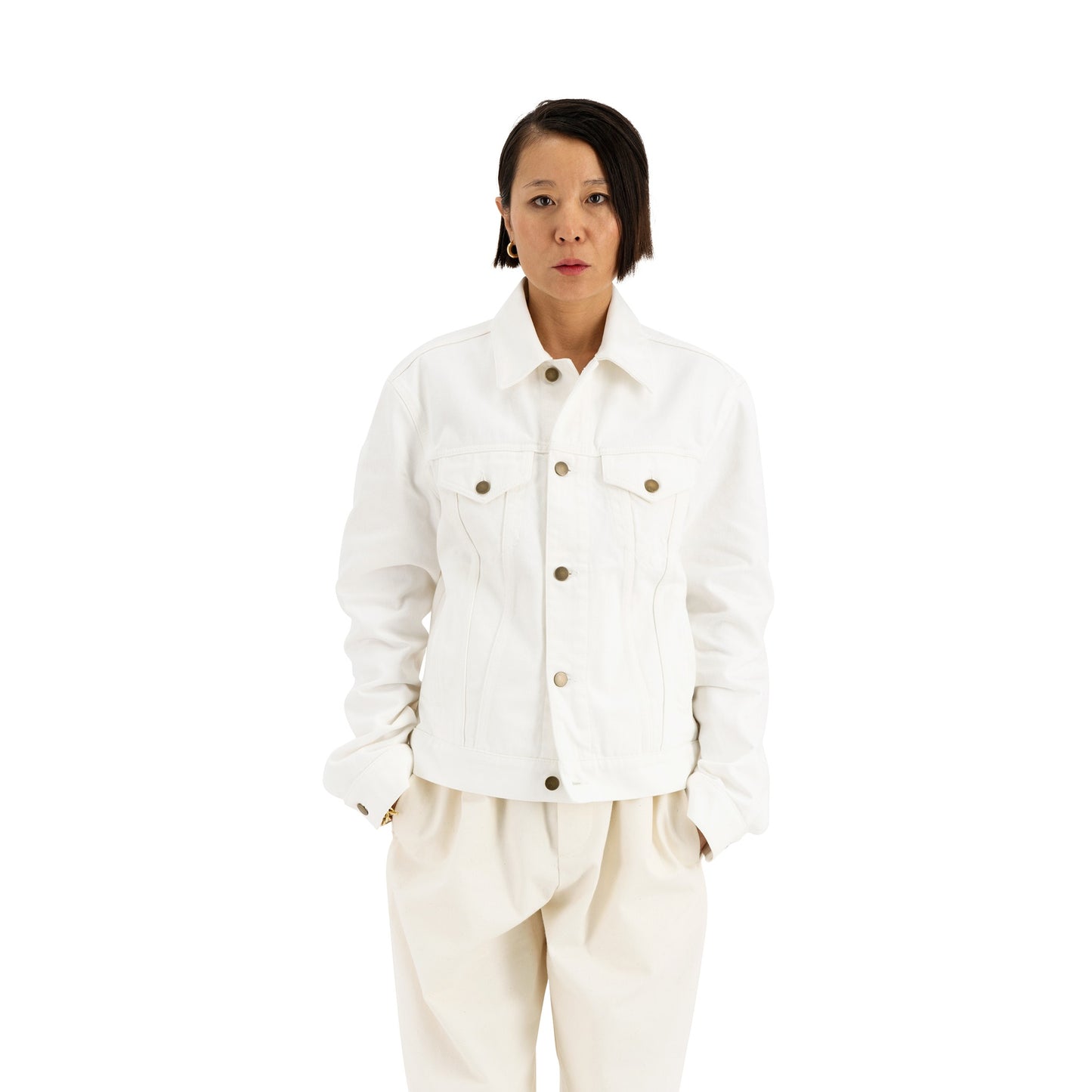 Lilo Unlined Trucker Denim Jacket White