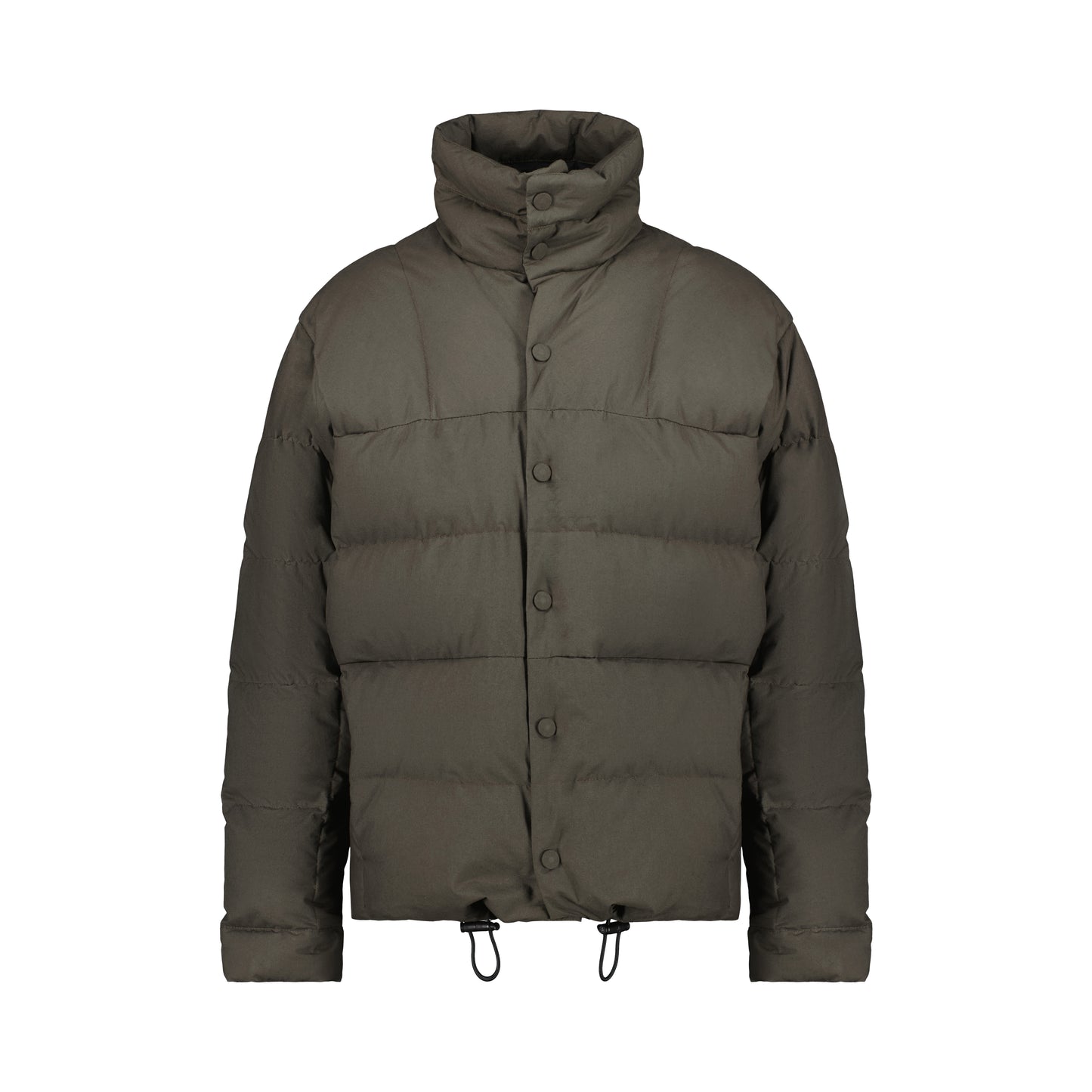 Rob Cotton Down Bomber Dark Khaki Brown + Black