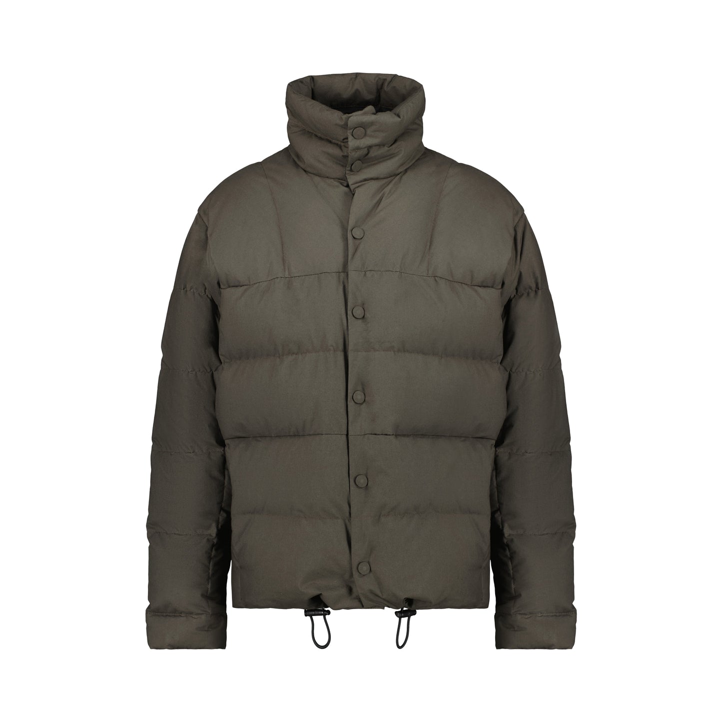 Rob Cotton Down Bomber Dark Khaki Brown + Black