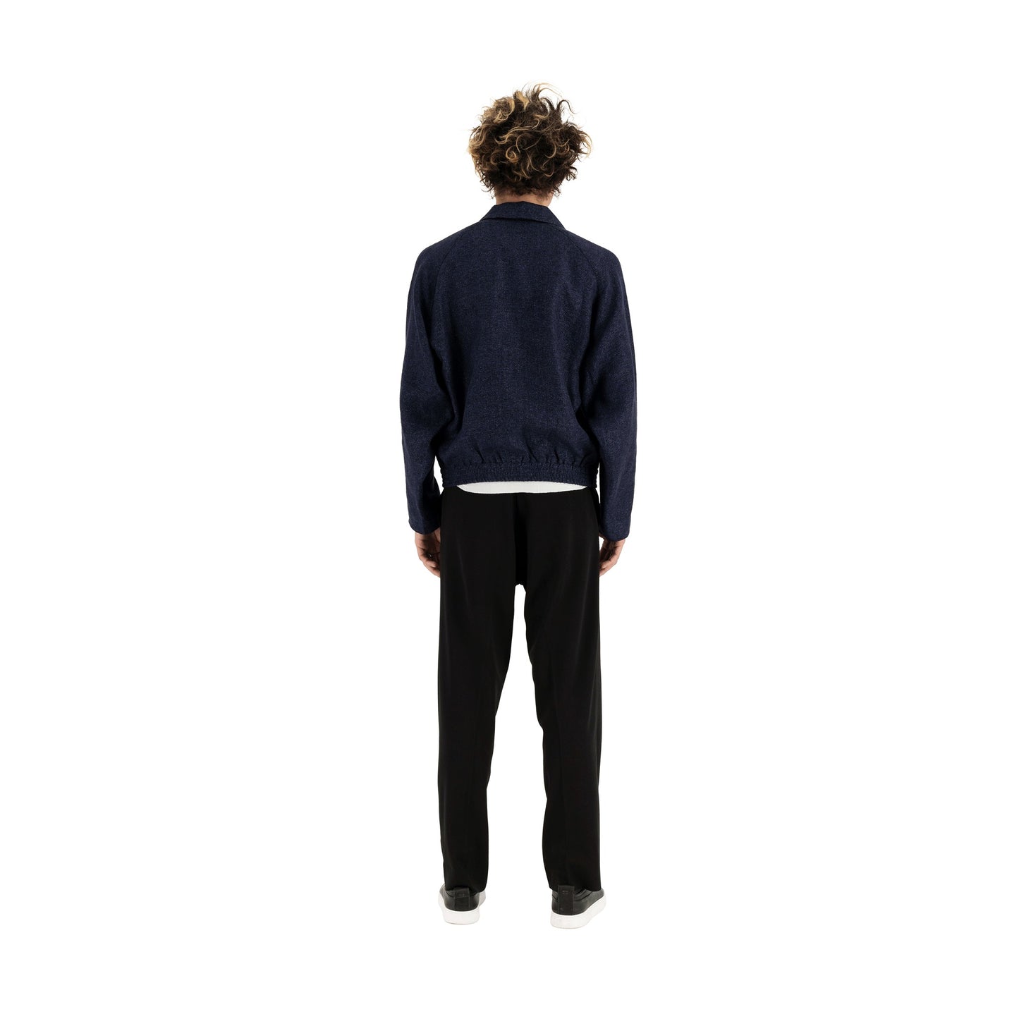 Alain Unlined Hemp Wool Blouson Midnight Blue