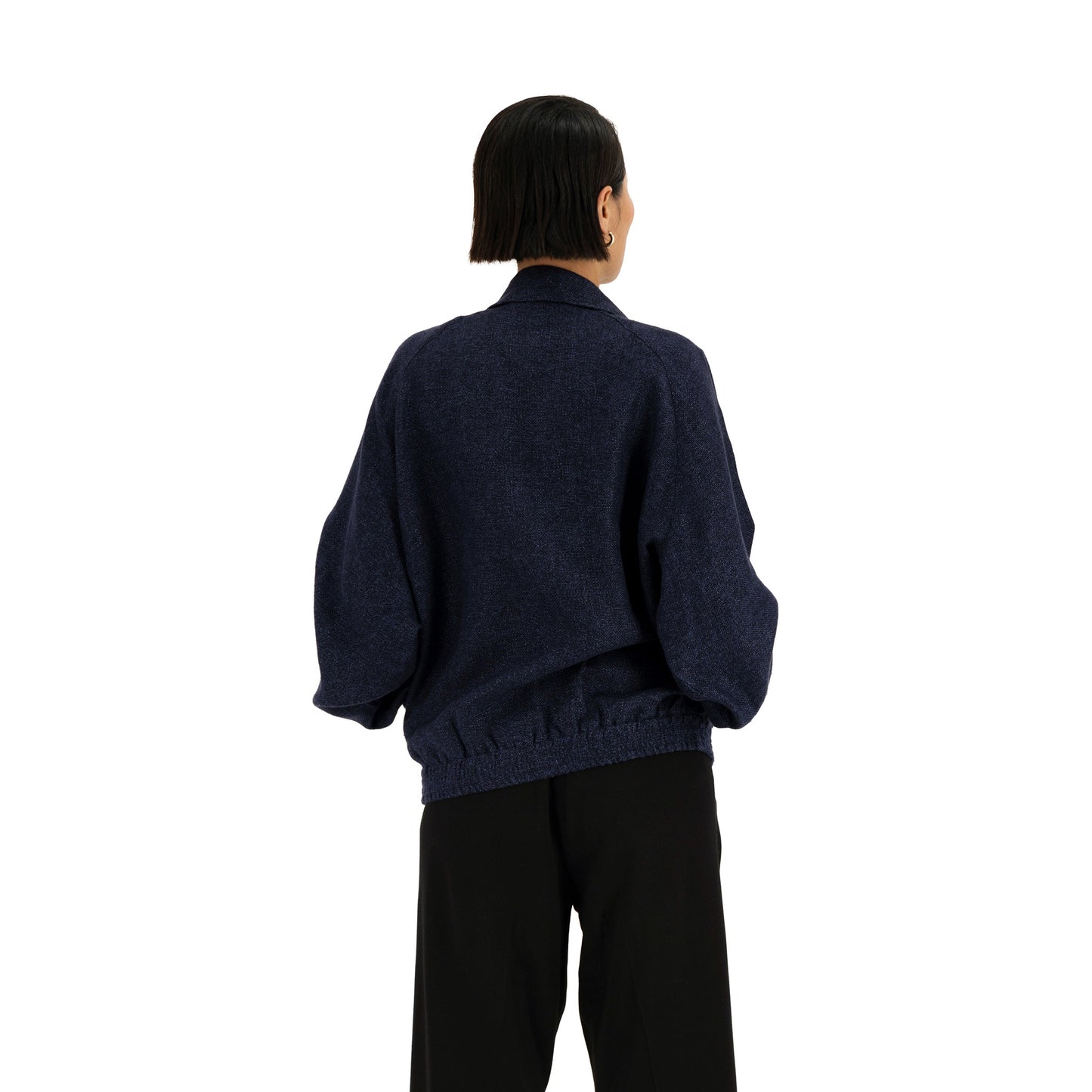 Alain Unlined Hemp Wool Blouson Midnight Blue