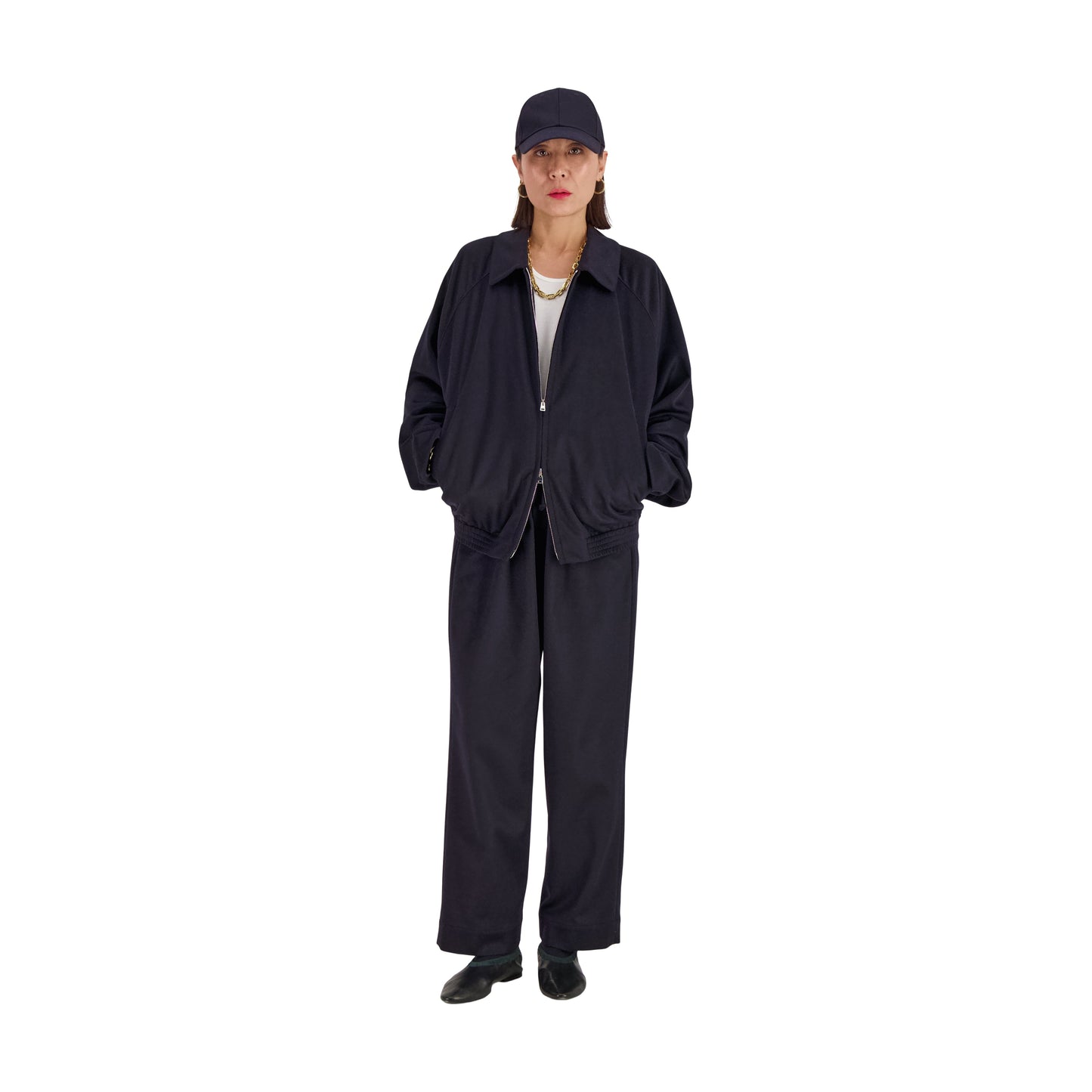 Alain Cashmere Blouson Midnight Blue