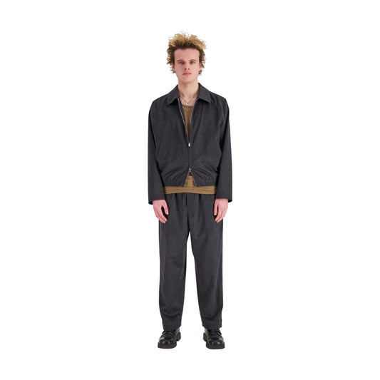 Alain Cashmere Blouson Dark Charcoal Melange
