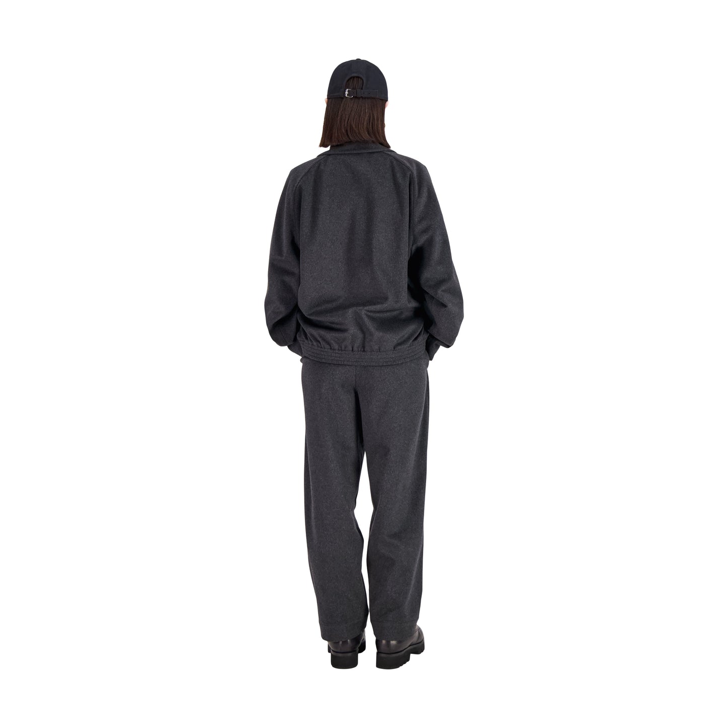 Alain Cashmere Blouson Dark Charcoal Melange