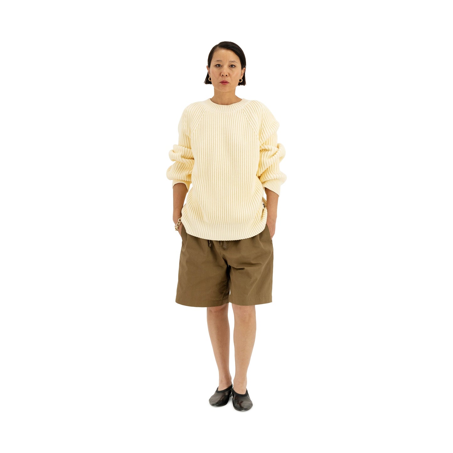 Ed Unlined Drawstring Shorts Beige