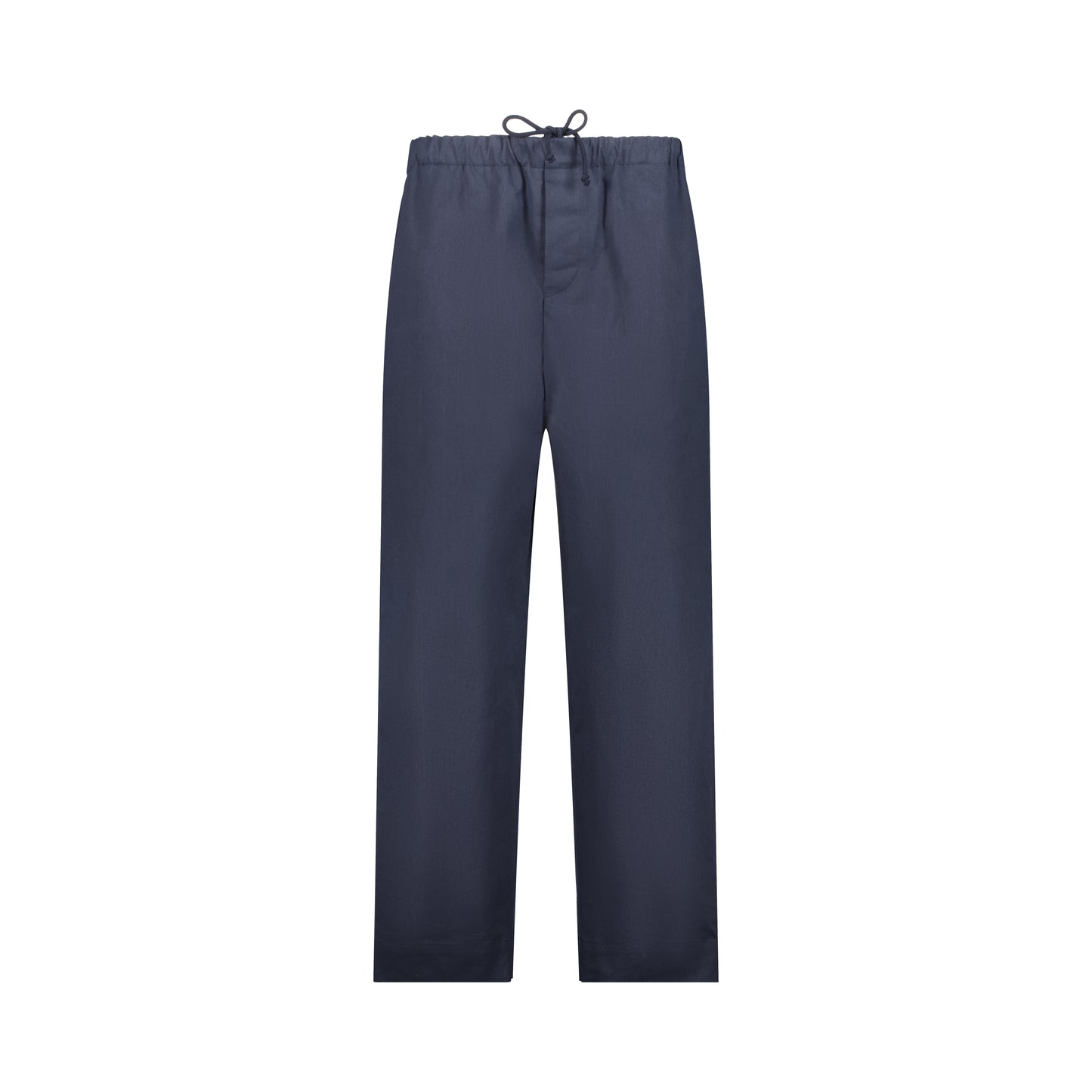 Ed Unlined Cotton Drawstring Trousers Navy