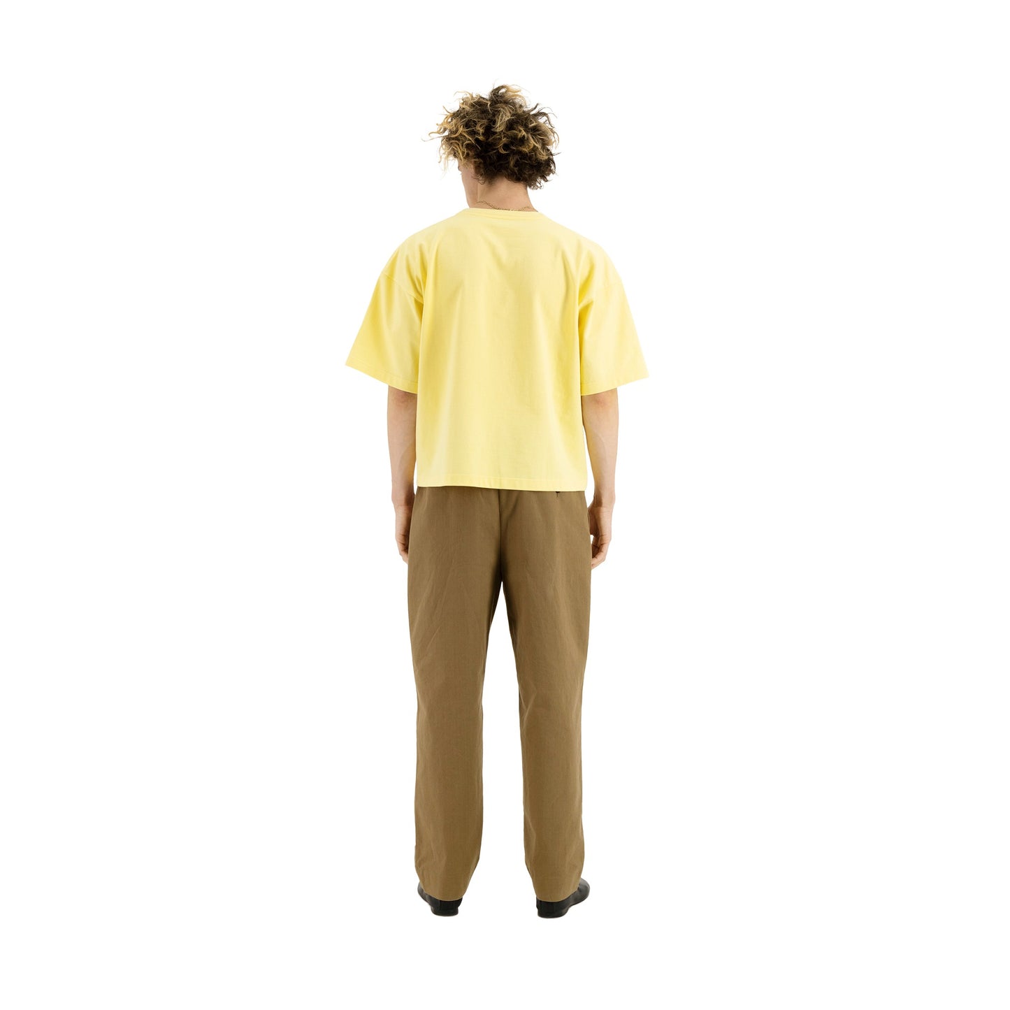 Ed Unlined Heavy Cotton Drawstring Trousers Beige