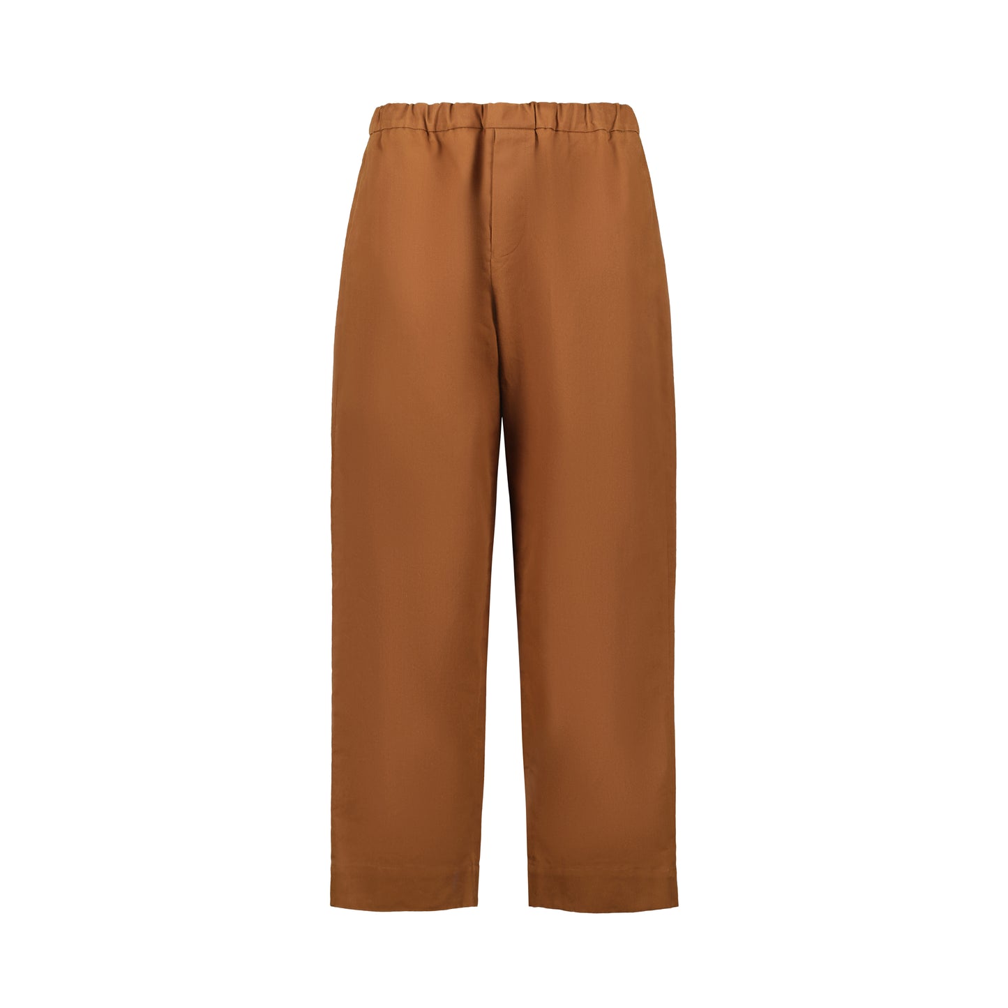Ed Unlined Drawstring Trousers Rust Brown