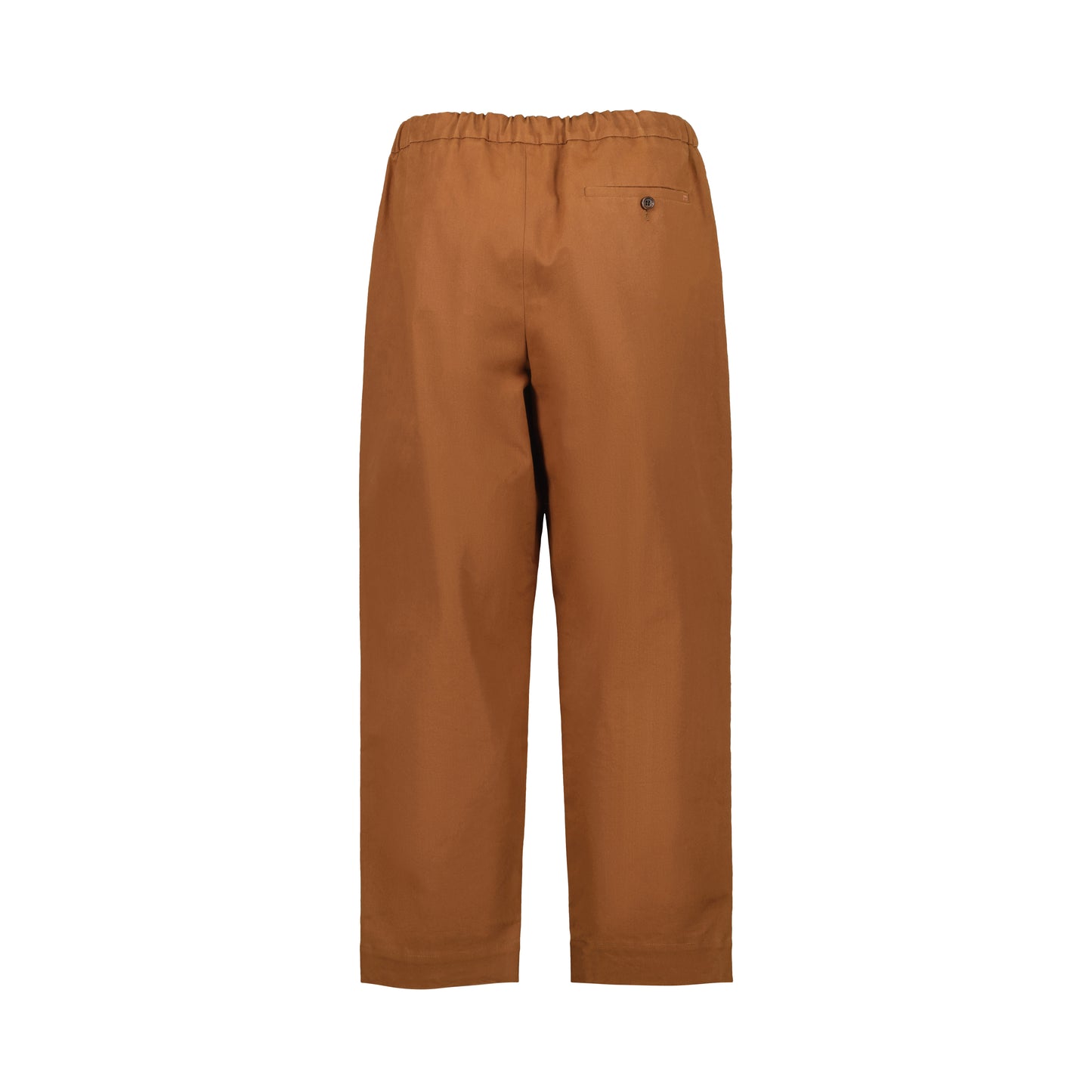 Ed Unlined Drawstring Trousers Rust Brown